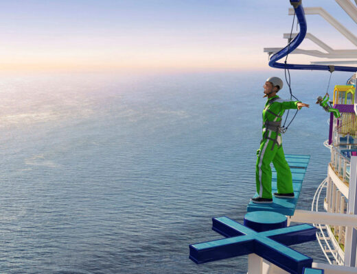 The iKon of the Seas Crown’s Edge Zipline